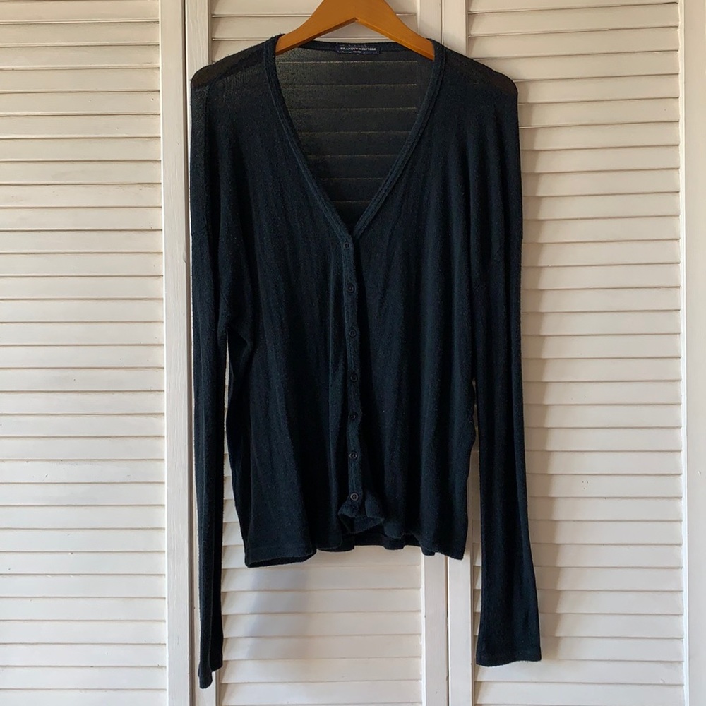 Brandy Melville black cotton blend cardigan